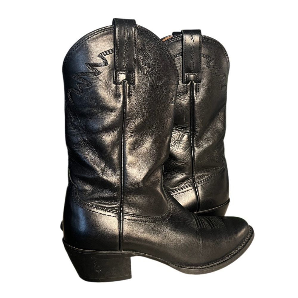 ARIAT Black Cowboy Boots Leather Sedona R Toe 4LR Cushioning Mens Size 7.5 D